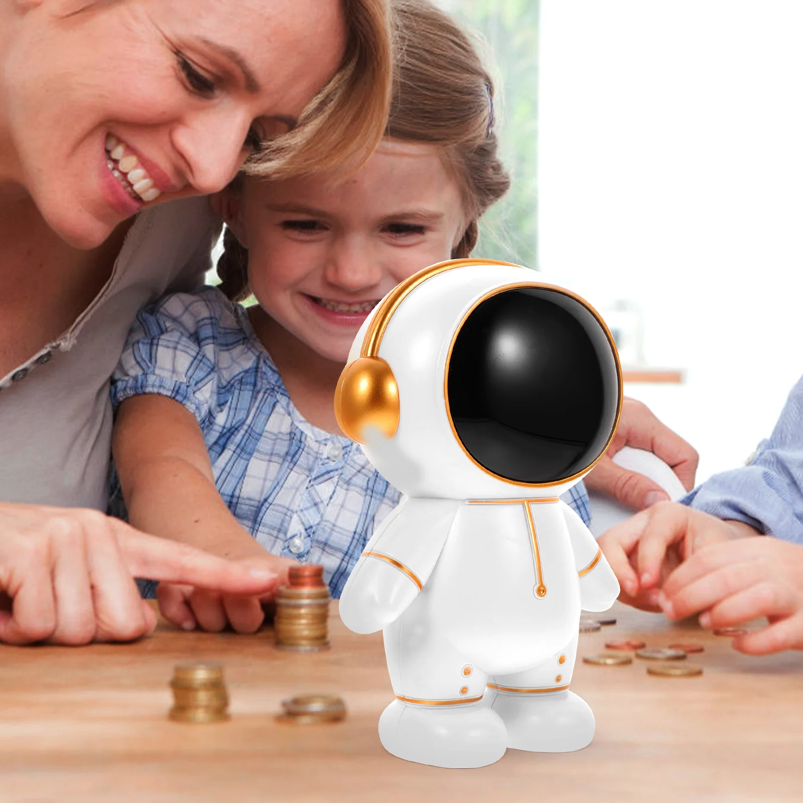 

Astronaut Piggy Bank Cartoon Saving Decorative Household Coin Desktop Adornment Girls