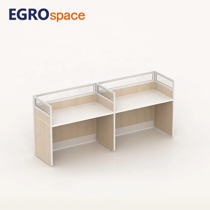 space Factory Manufacturer Furniture Partition Low Glass Panel Divider Private Desk Office Cubicle Workstation