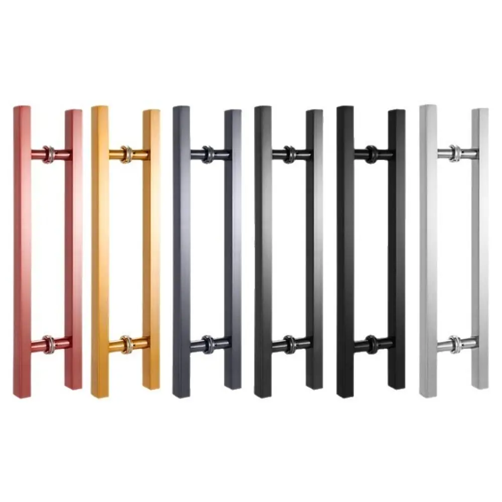 

Новая стеклянная дверная ручка из нержавеющей стали, матовая утолщенная дверная ручка, квадратная дверная ручка, дверная ручка для ванной комнаты