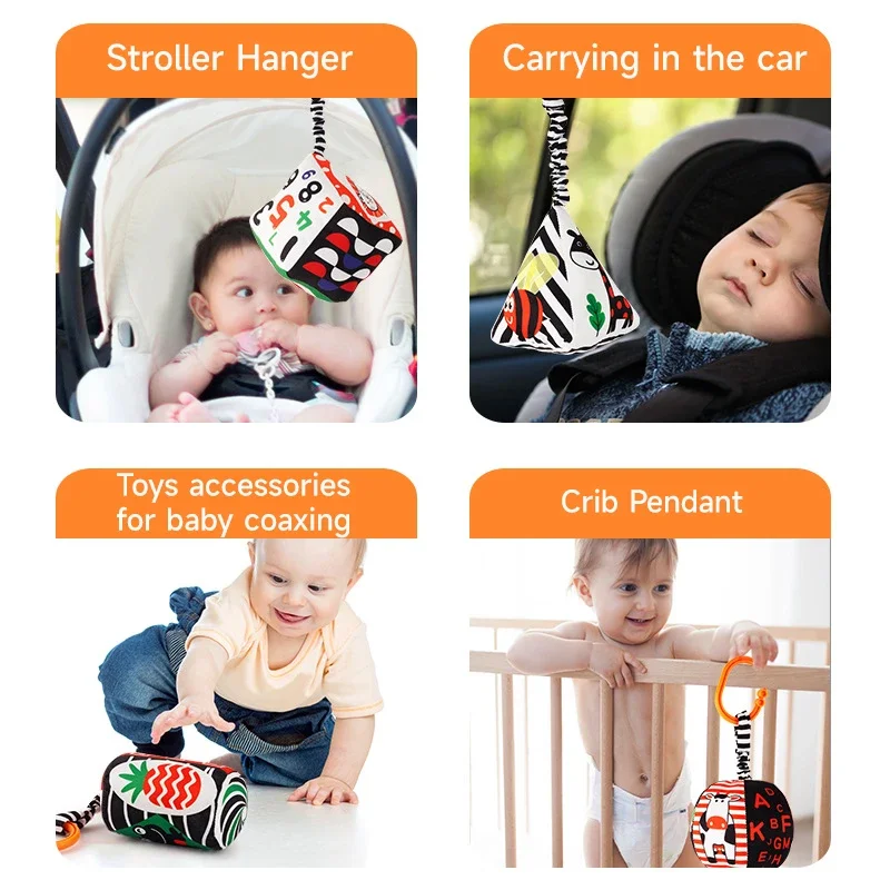 Sonajeros para bebé, juguete con diseño de dibujos animados, juguetes de inteligencia para educación temprana, garabatos coloridos, campana para sacudir, juguetes para niños, coche, juguete para regalo