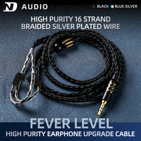 ND 8-strand black earphone silver-plated wire 3.5 cable is suitable for KZ ZS3 ZS4 EDX ZSN ZST ASX ZS10 ZEX AS16 EDXPRO ZSX ZAX.