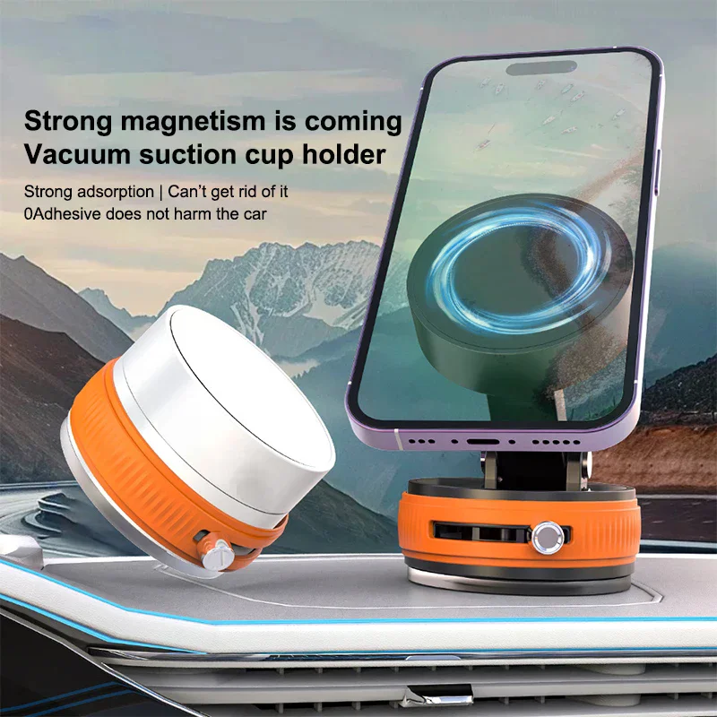 

Складной регулируемый автомобильный держатель для телефона с сильным магнитом, вращение на 360°, вакуумное крепление для автомобиля, рабочего стола, ванной, универсальный