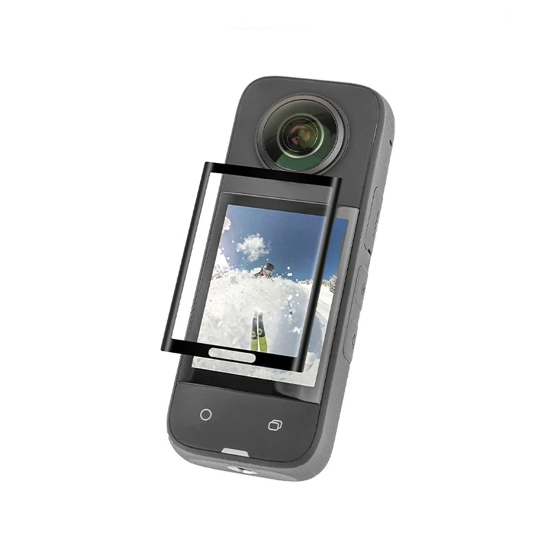 Best-For Insta360x3 Tempered Glass Film HD Screen Protector 2PCS Curved Protective Film Protectors Accessories