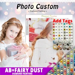 Custom Diamond Painting Fairy Dust AB Drill Photo DIY 5D Round Square Full Mosaic Embroidery Hobby Birthday Velvet Canvas Gift