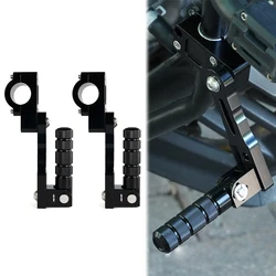 Motorcycle Rider Adjustable Foot Pegs Kit 22mm 7/8