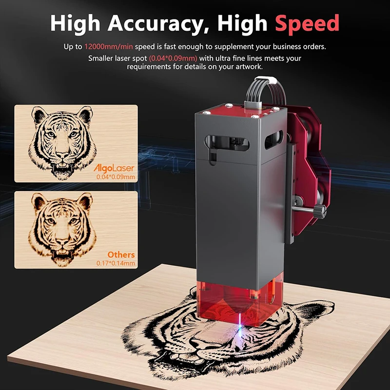 AlgoLaser 10W Laser Engraving Cutting Machine With Rotary Roller Wifi Off-line Control Powerful Metal Glass CNC Engraver Cutter