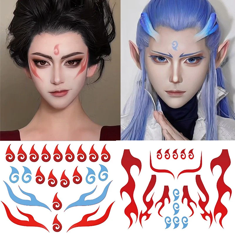 

Водонепроницаемая и прочная цветная татуировка на лицо, наклейка на руку, персонажи мультфильмов аниме, детские временные татуировки, наклейка