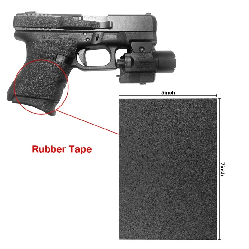 1PC Non-slip Rubber Texture Wrap Tape Grips Tape Sheet for Gun Pistol Skateboard Phone Computer Cameras Cutters Accessories