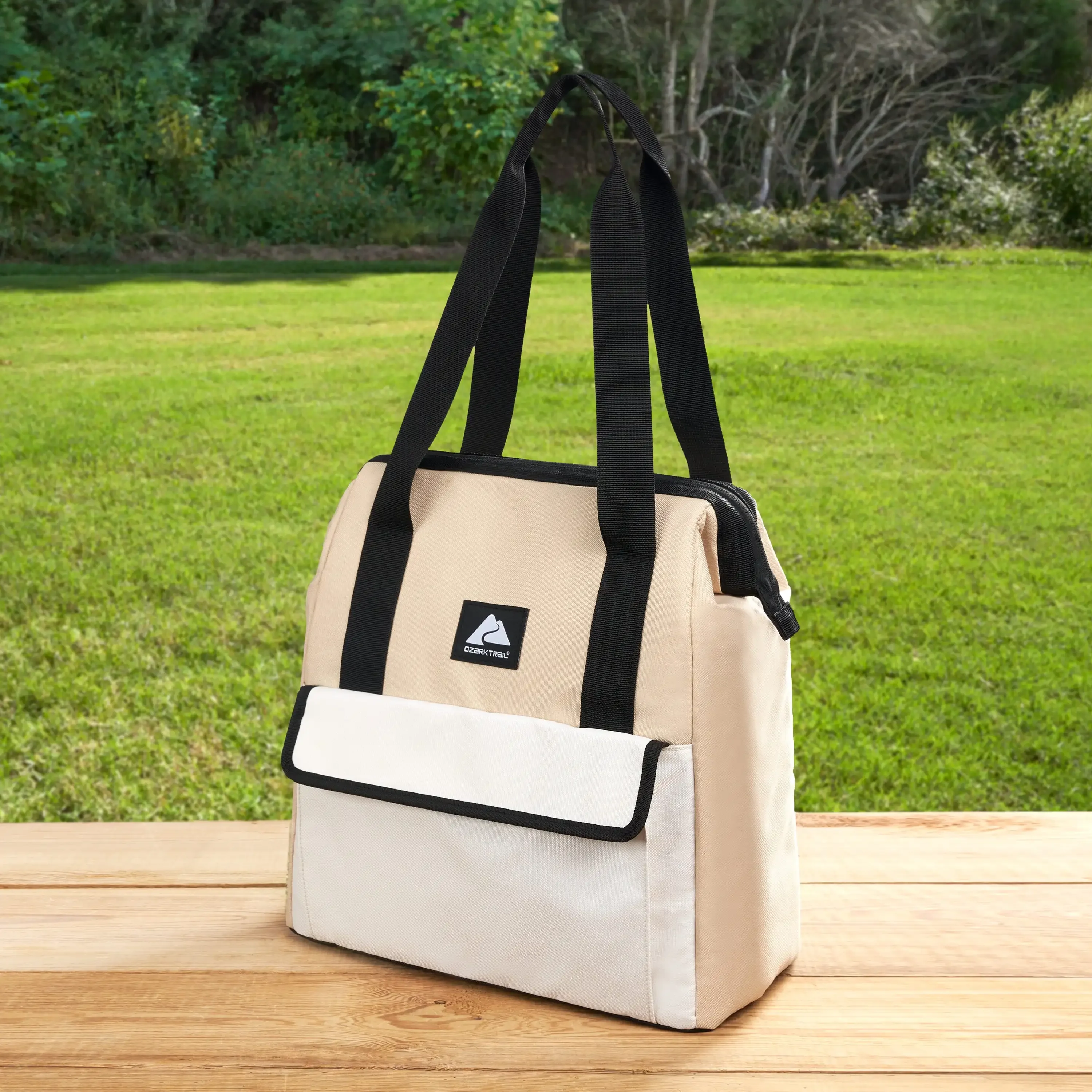 24캔 와이드 입 소프트 쿨러 토트, 황갈색, 16.9쿼트 용량, 캠핑 쿨러, 쿨러 박스