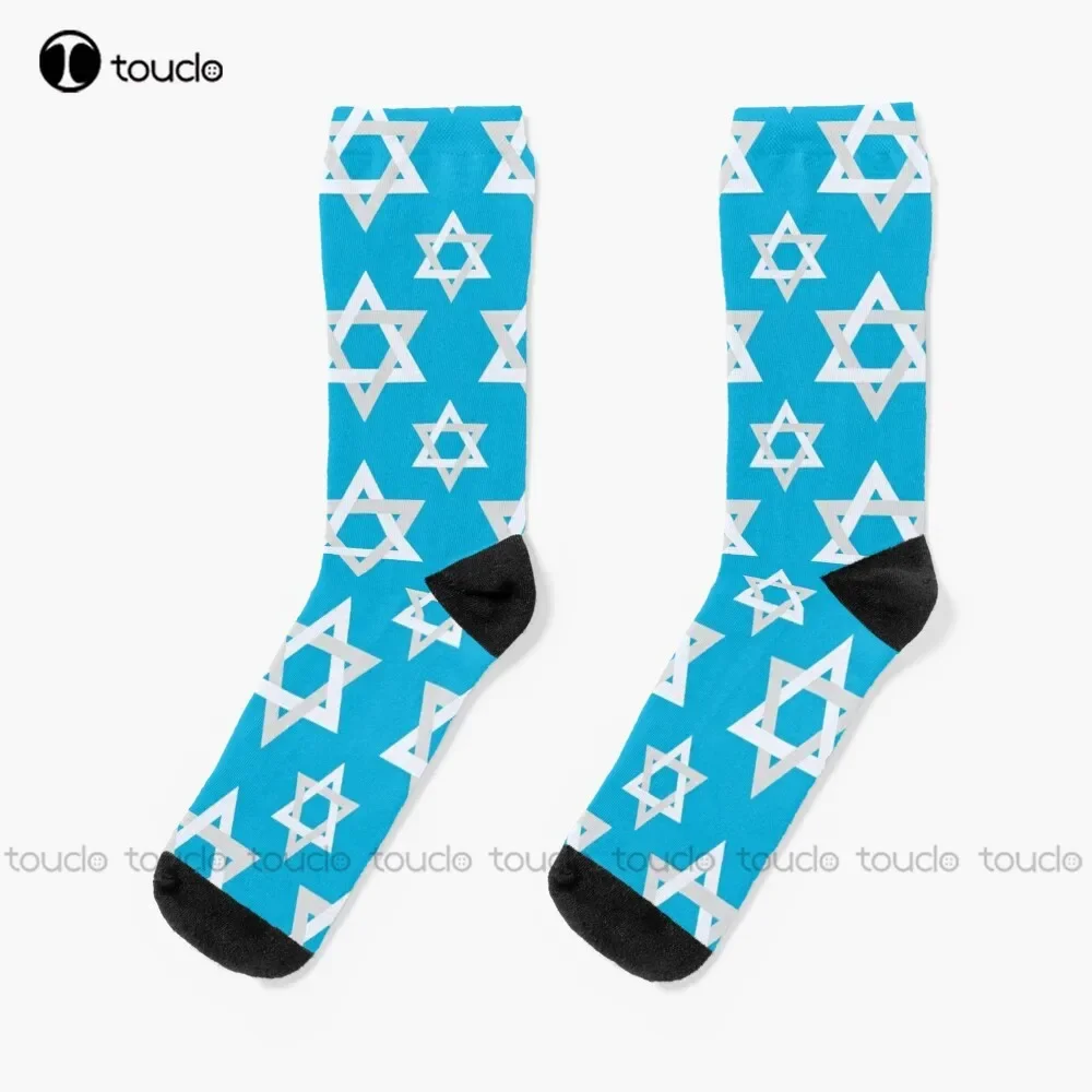 The Star Of Davidjewishisraelhanukkahmagen Davidgeometrichexagramhexagram Jewish Israel Socks Womens Athletic Socks Custom Gift