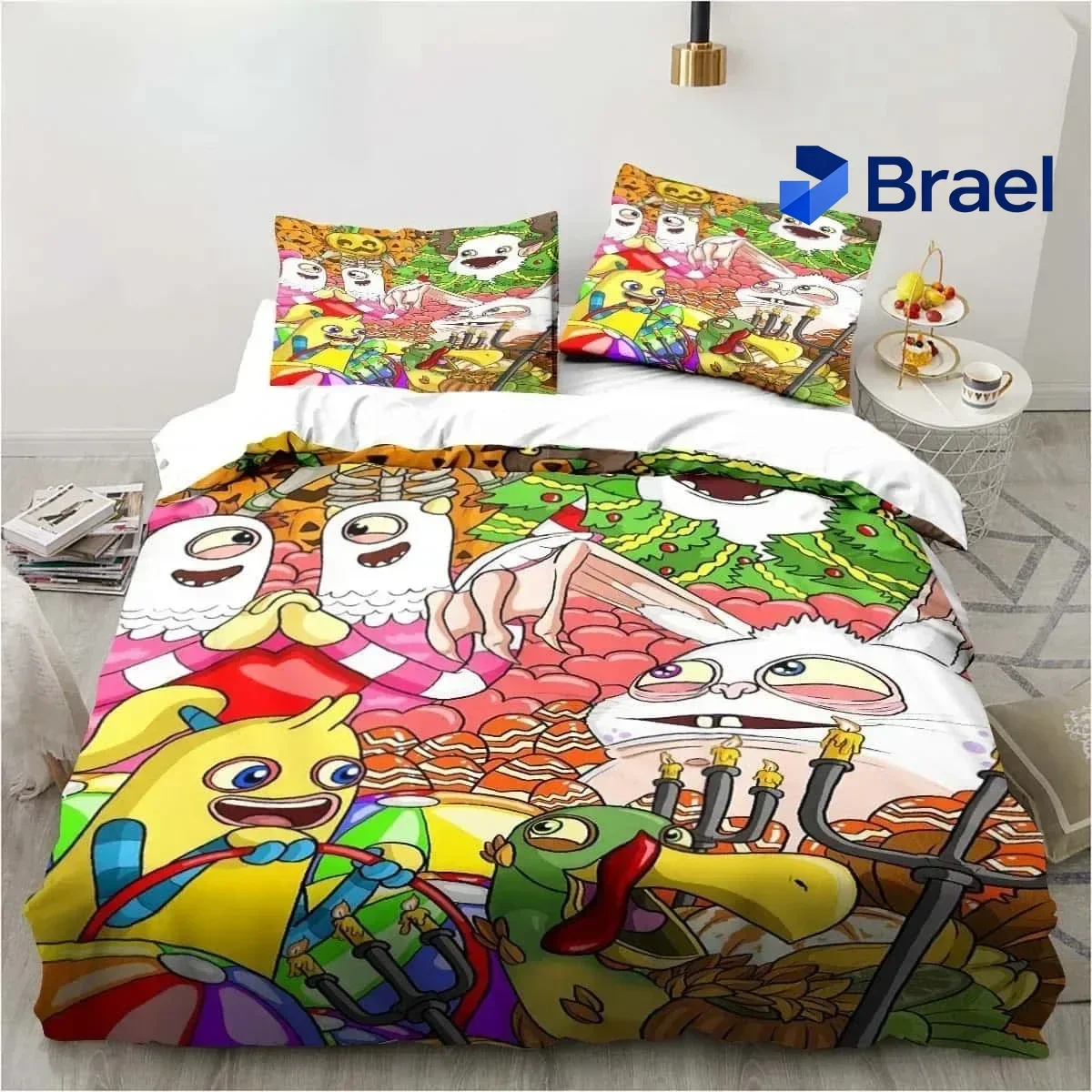 Exquisite 3D Print My Game Singing Monsters Bedding Sets Comforter Quilt Bed Cover Duvet Cover Pillow Case Sets Kids Adult Size