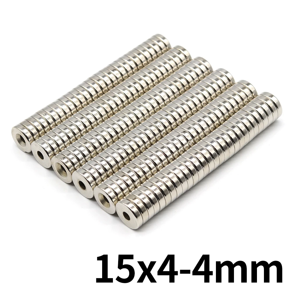 

Neodymium Magnet 15x4-4mm Round NdFeB N35 Super Powerful Small imanes Permanent Magnetic Disc 15x4Hole4 5/10/20/50Pcs