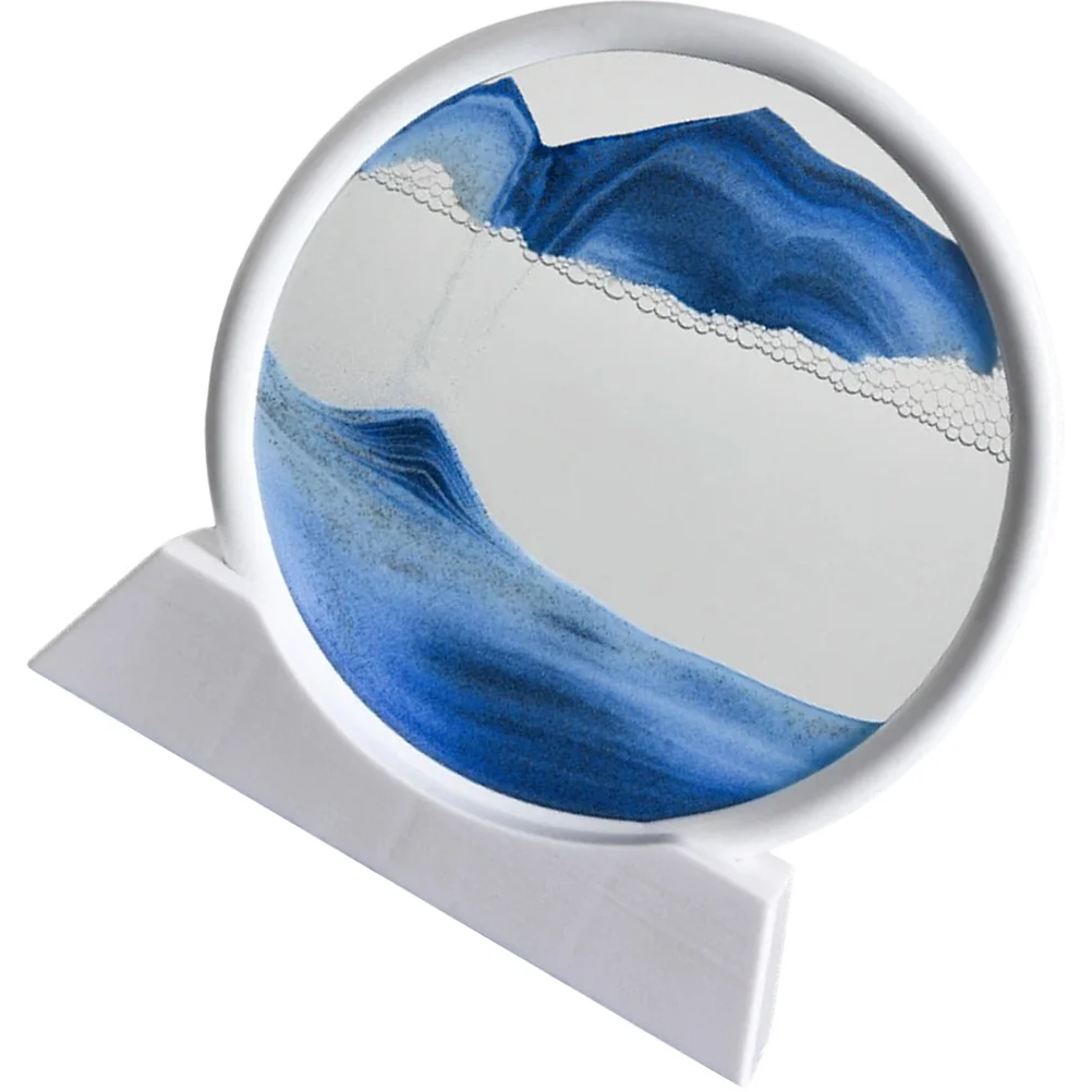 ภาพตกแต่งโต๊ะทำงาน ภาพทรายไหล 3 มิติ ทรงกลม สำหรับตกแต่งบ้าน สำนักงาน ห้องนั่งเล่น ภาพทรายวิวทิวทัศน์