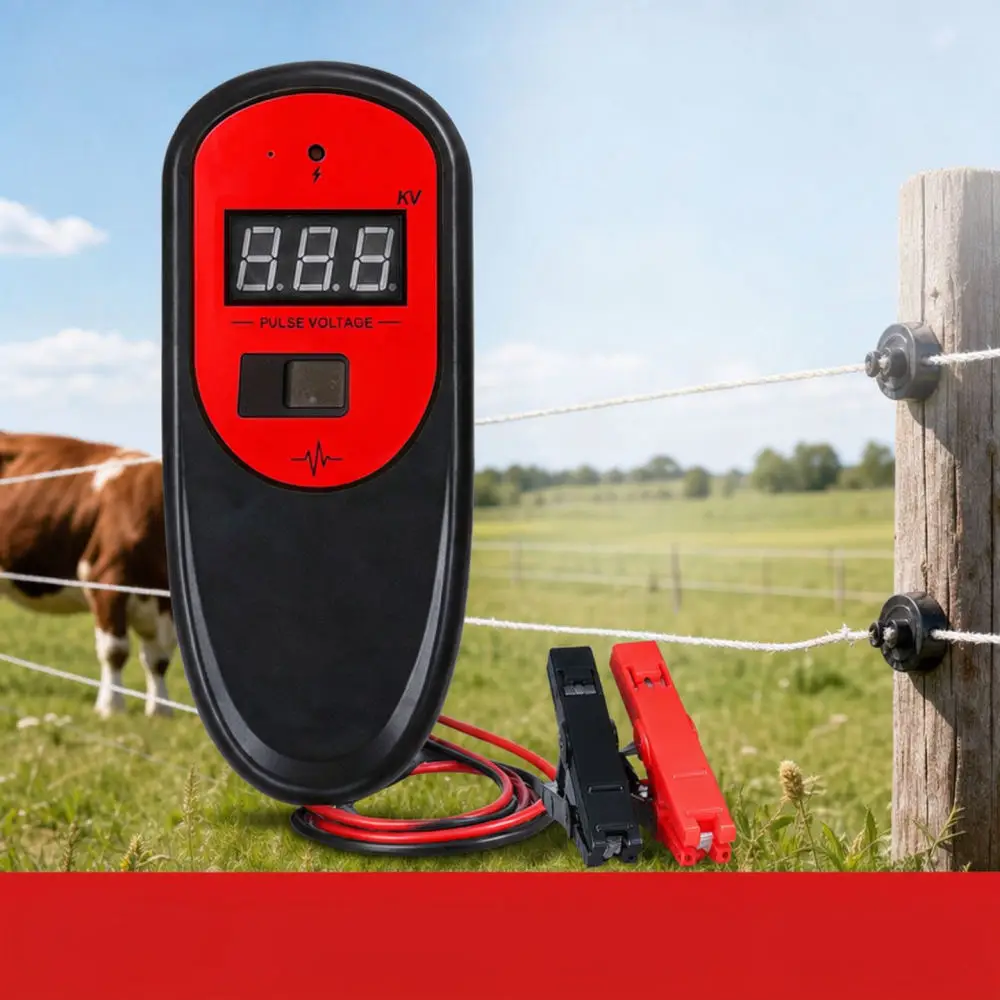 Handheld Digital Voltage Tester For Electric Fence Pulse Measurement Tool For Security Fencing Fault Finding Device