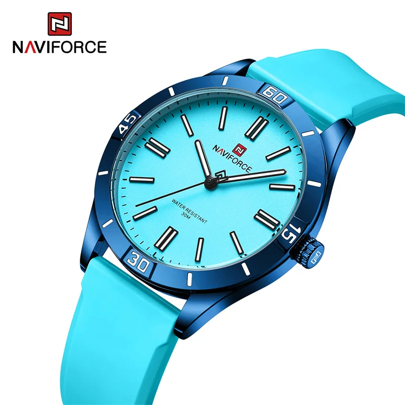 

NAVIFORCE Ladies Wristwatches Fashion TPU Strap Dress Women's Watches Quality Waterproof Female Luminous Clock Relogio Feminino