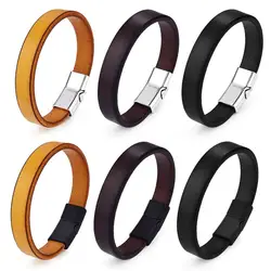 Vintage Style Real Leather Wrap Cord Cuff Bracelet For Hand Wrist Wristband Men Woman Punk Bangle Couple Jewelry Gift