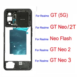 For Realme GT NEO 2 2T Neo 3 GT Neo Flash 5G Middle Frame Housing Middle Frame Holder with Side Buttons Parts