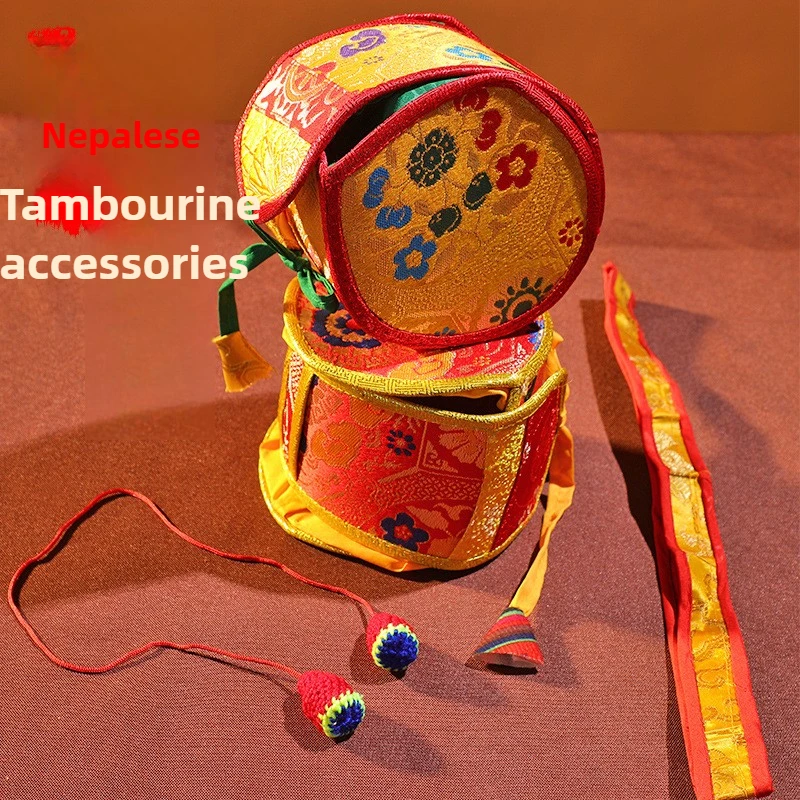 Nepalese Tantric Hand Drum Accessories Drumstick Buddhist Ritual Instrument Nepal Traditional Craft