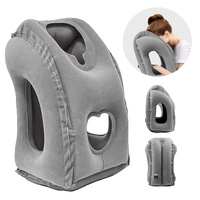 1pc Inflatable Travel Pillow Airplane Pillow With Patented Valve Design Travel Accessories Neck And Head Support Travel Gifts