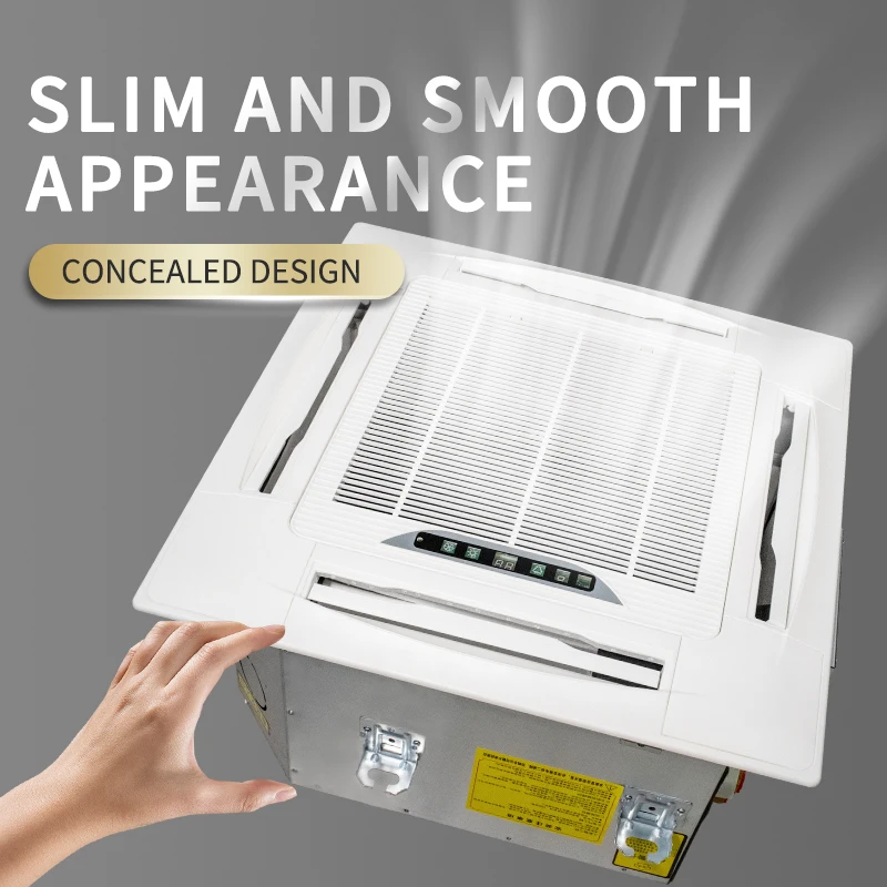 FP-170KM-ZI Environmental Friendly Chilled Water Fancoil Cassette Ceiling Mounted Fcu Fan Coil Unit for Hotels