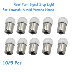 10/5 pz 6V 8W moto segnale di svolta posteriore Stop lampadine a Led lampade per Kawasaki Suzuki Yamaha Honda ST70 CB125 S90 CS CL90