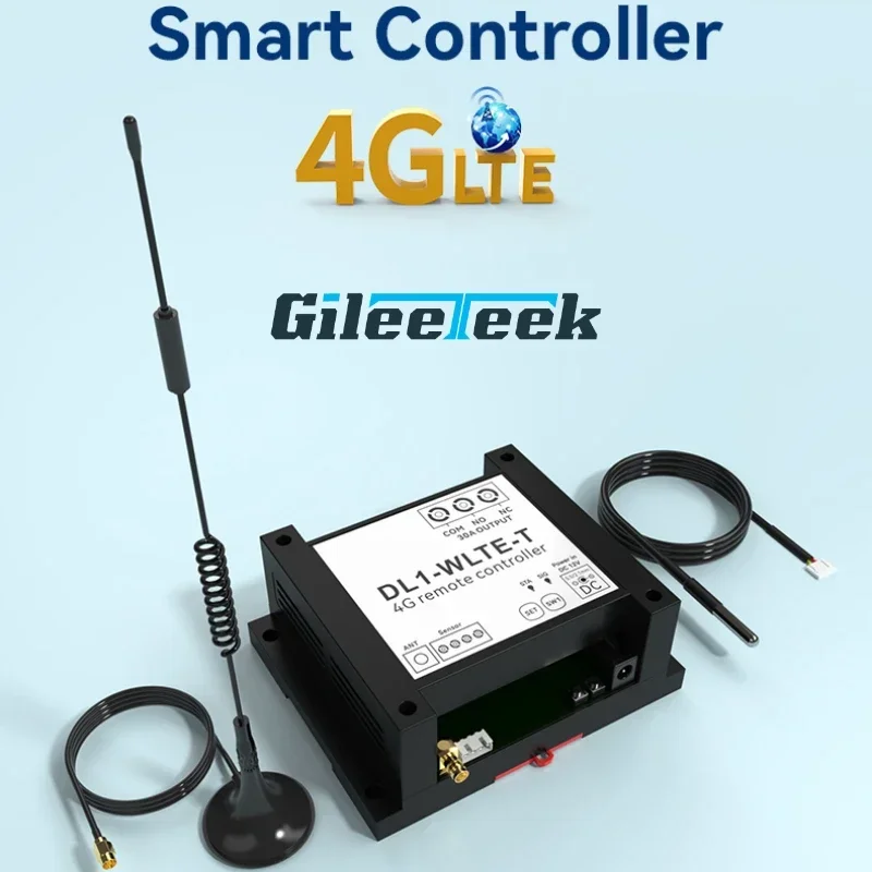 DL1-WLTE-TVC Smart 4G LTE Controller 30A Big Power Relay Switch For Motor ON/OFF Dial SMS WEB APP Control Power Failure Alarm