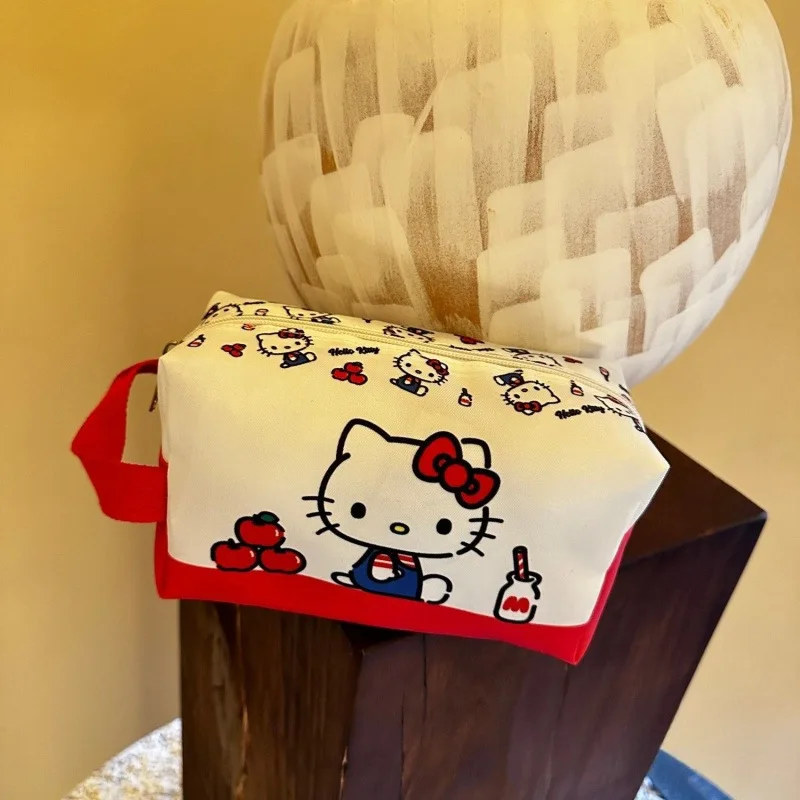 حقيبة يد على شكل يد كرتونية لطيفة، حقيبة مكياج ذات سعة كبيرة، حقيبة سفر محمولة