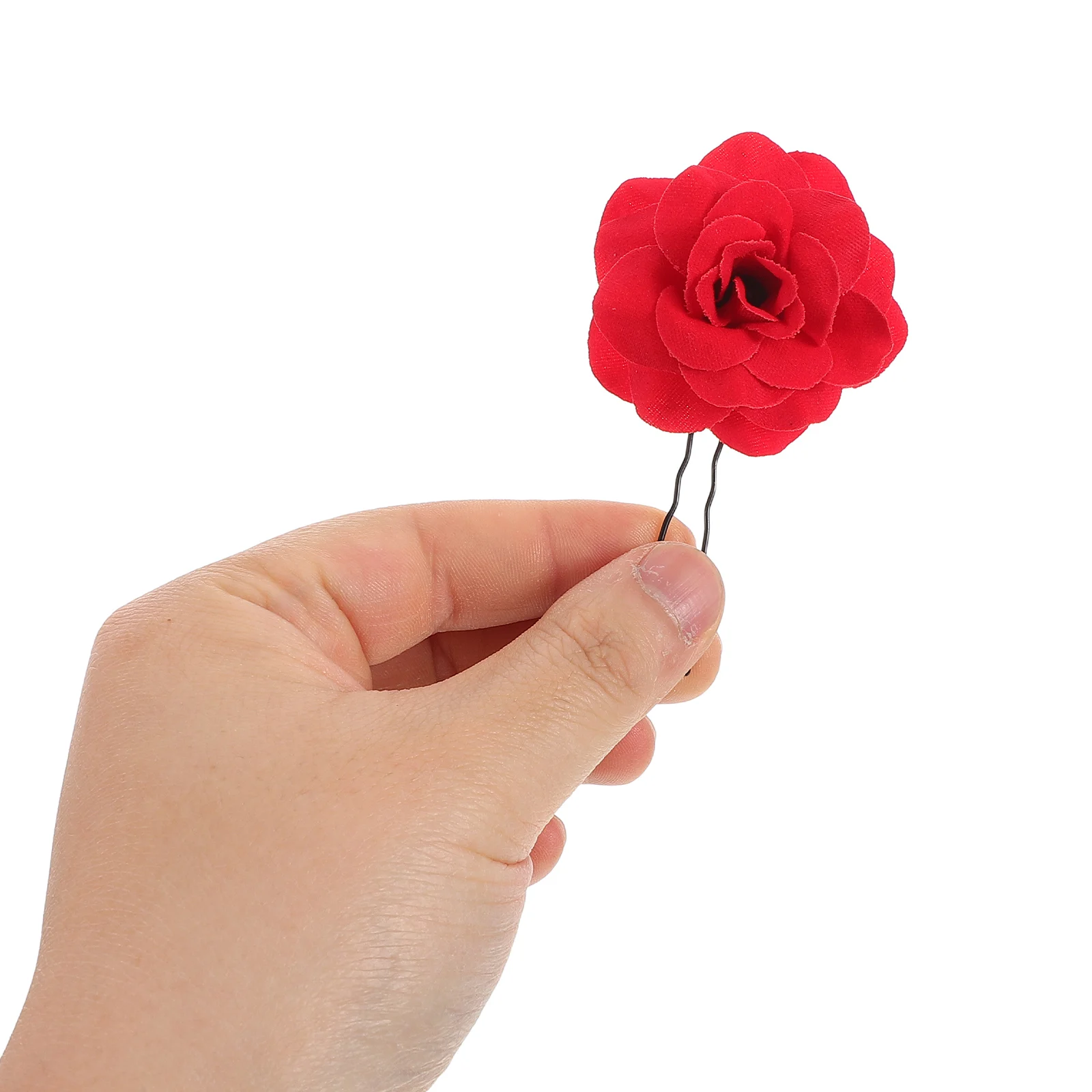 

6 Pcs Vintage Rose Tray Hair Accessories Bride Flower Tiara for Women Fabric Festive Clip