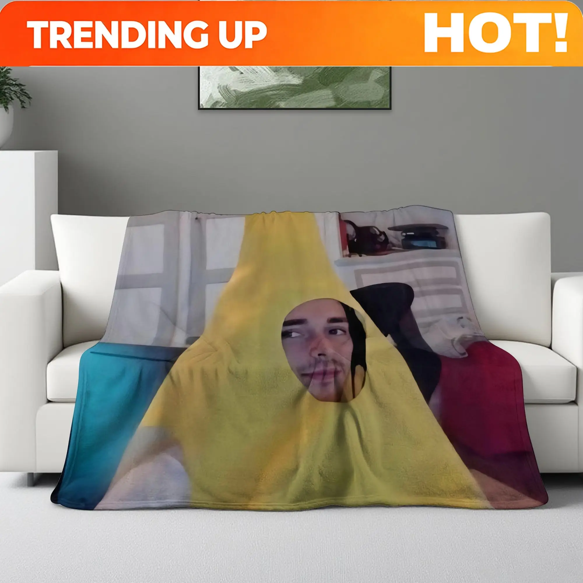 Customize Ultra-Soft Flannel Blanket in Banana Leclerc Style - The Ideal Gift for Both Men And Women | Comfortable, Warm, And Ve