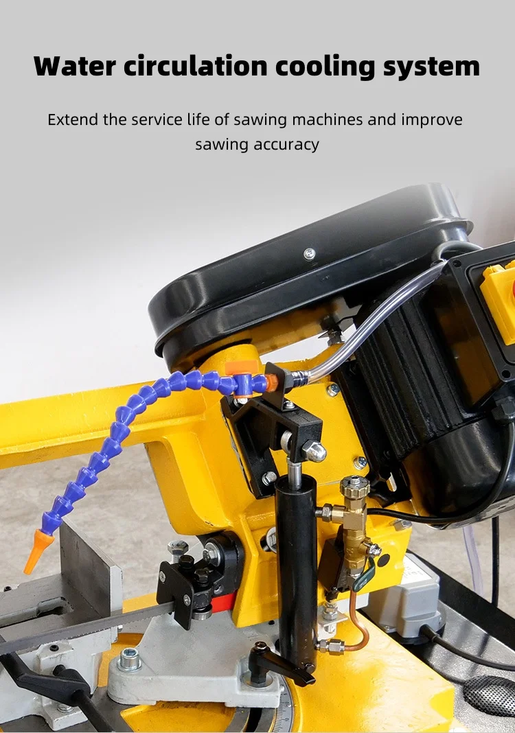Semi-automatic metal band saw machine Small desktop vertical horizontal micro-cutting stainless steel Hydraulic tension
