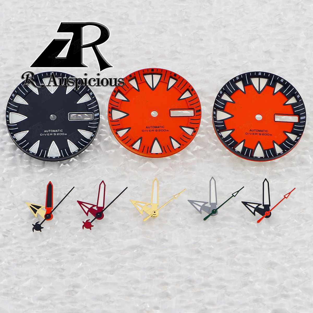 Esfera de reloj Monster de 28,5mm/mano verde luminoso negro/naranja accesorios de relojes se adapta a reemplazo de mantenimiento de movimiento NH36/NH36A