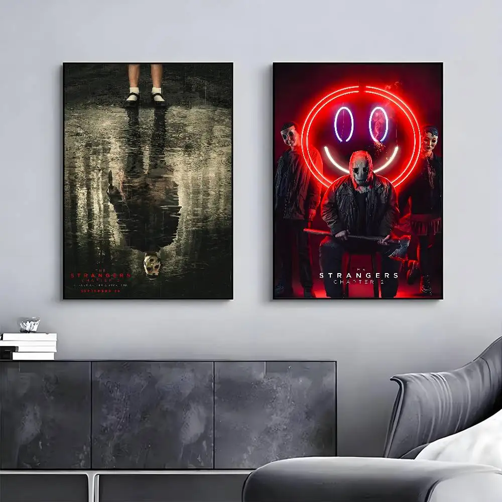 فيلم رعب الغرباء الفصل 2 ملصق معرض يطبع ذاتية اللصق ديكور المنزل الديكور صور مطبوعة للحوائط غرفة المعيشة ملصق