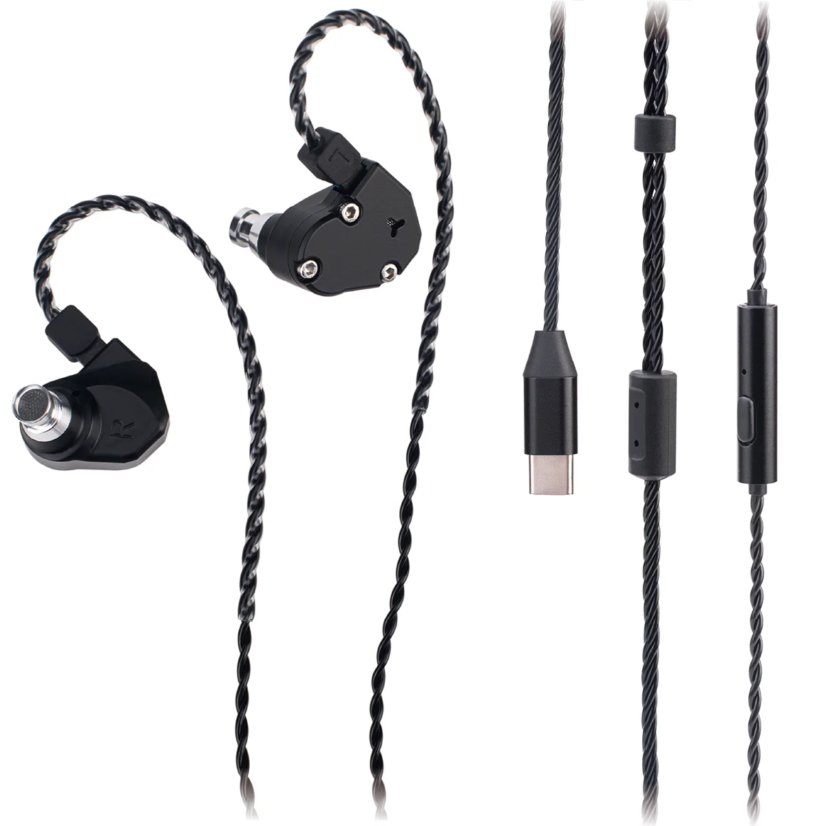 TINHIFI C2 2025 HiFi IEM 10MM PU+LCP Diaphragm Driver Audiophile In Ear Earphone 2Pin Interface CNC Shell 3.5mm/Type-C with Mic