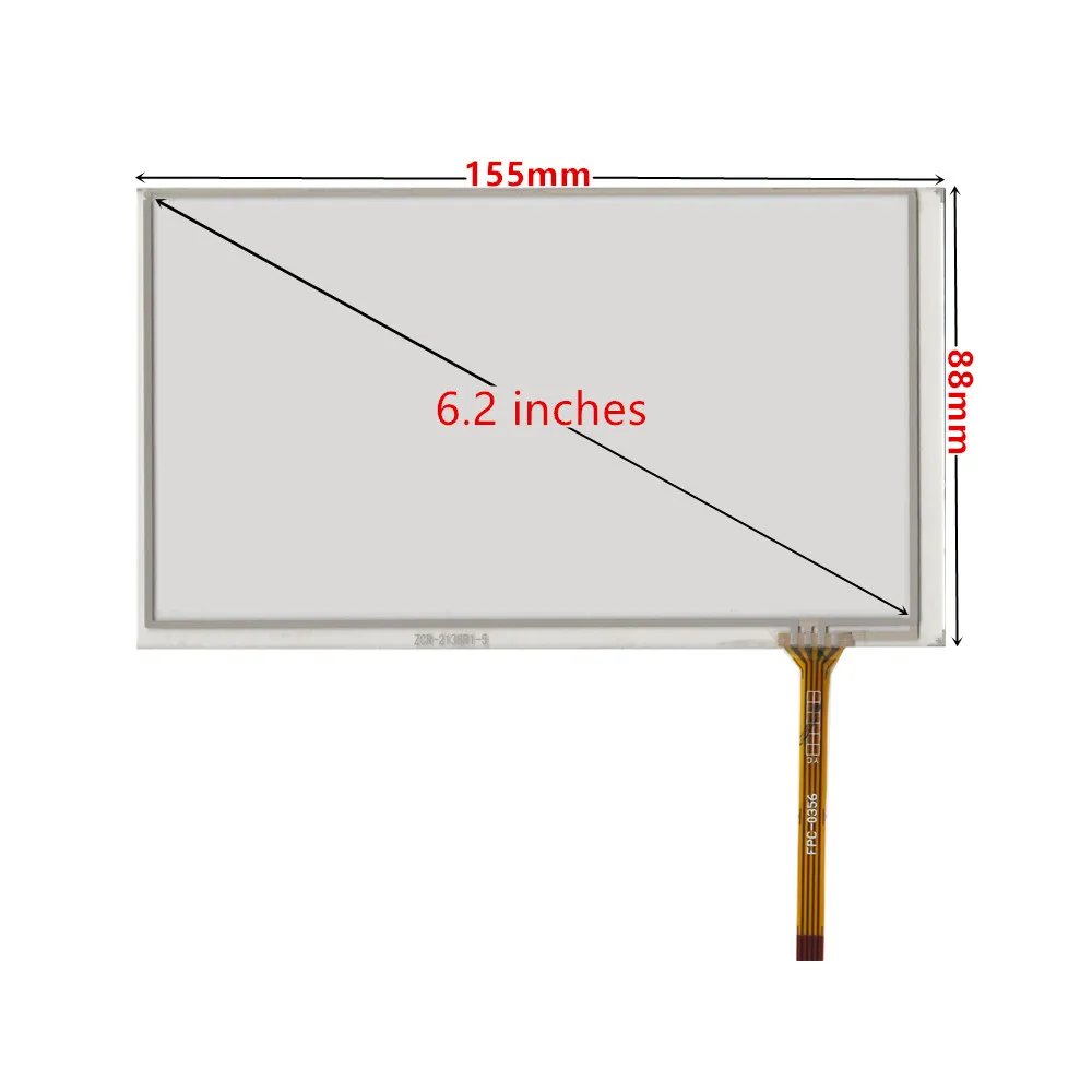 اللمس لشاشات الكريستال السائل HSD062IDW1 TM062RDH03 6.2 بوصة 155*88 مللي متر 4 سلك مقاوم لمس لوحة زجاجية DVD GPS CNC الملاحة الوسائط المتعددة