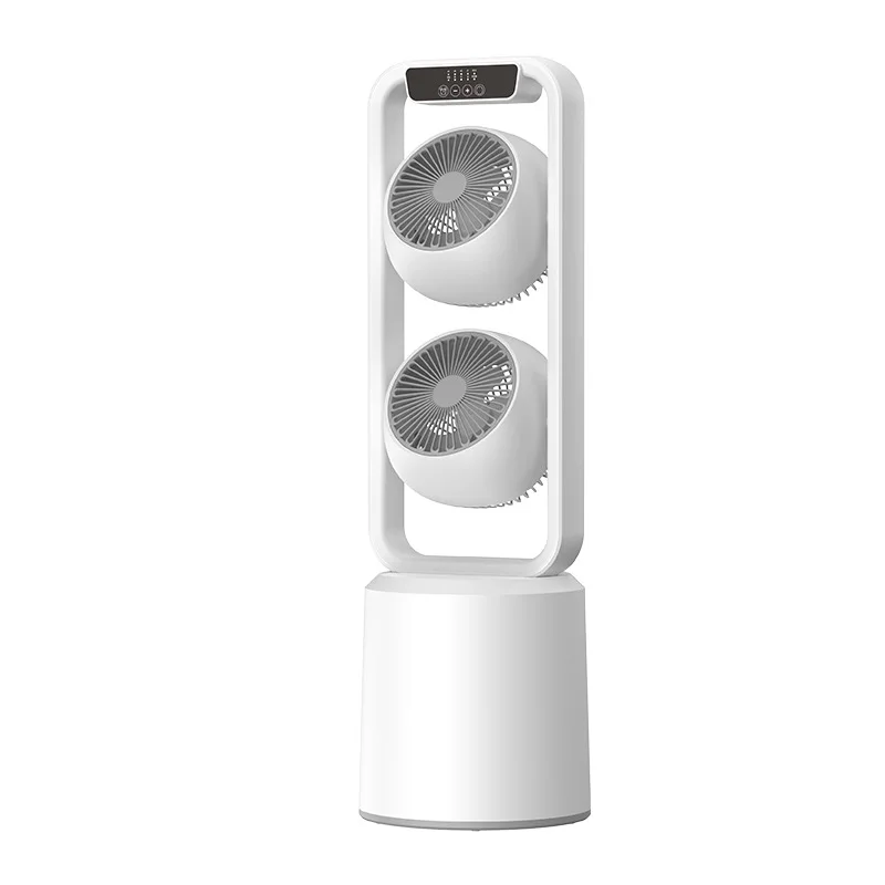

Hot Sales USB Charging Double-Head Circulating Floor Fan Large Vertical Air Fan Remote Control for Home Outdoor Plastic Handheld