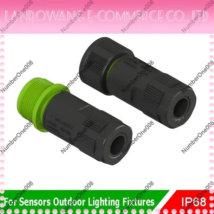10PCS Waterproof 2 Pin Circular Connector M20 10A/15A Industrial Electrical Docking Adapter 2 Core