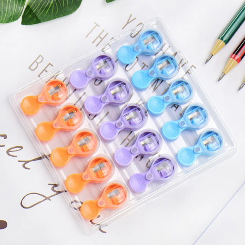 Bolso bonito Estudante Lápis Sharpener, Mini 2.0 Thick Lead Core, Lápis Sharpener leva, material escolar portátil, 10 pcs