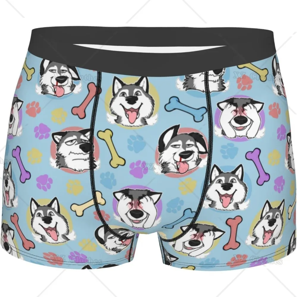 Cute Animals Dog Frog Men\'s Funny Underwear Boxer Briefs Slight Elasticity Male Shorts, Novelty Stylish Gift for Men Boys