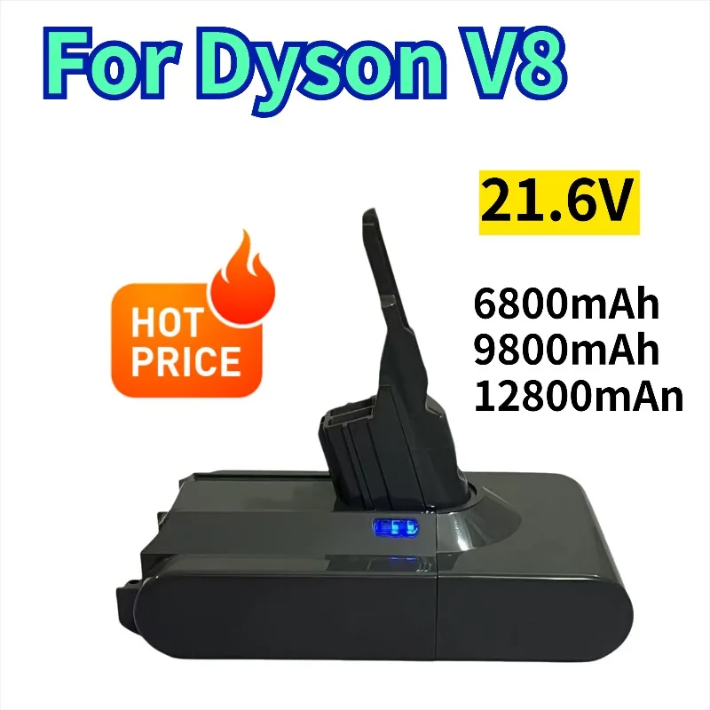 

Абсолютно новый аккумулятор 21.6V 12800mAh для Dyson V8, замена для беспроводного ручного пылесоса Dyson V8 Absolute.