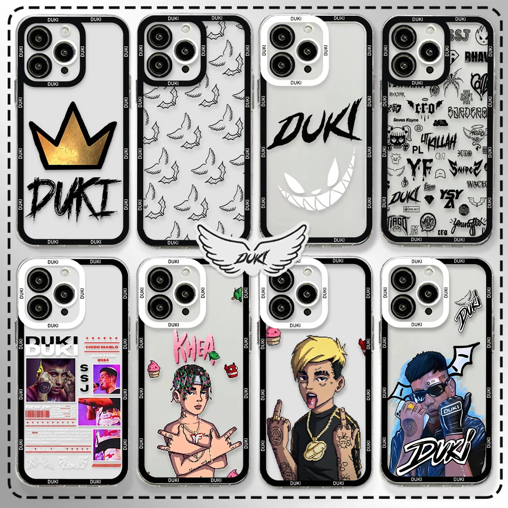 Fashion Duki Rapper Phone Case For Xiaomi Redmi Note 13 12 12C 11 10 10C 13C 10s 9 9s 9T 9C 8 7 Pro Max 4G 5G Transparent Cover