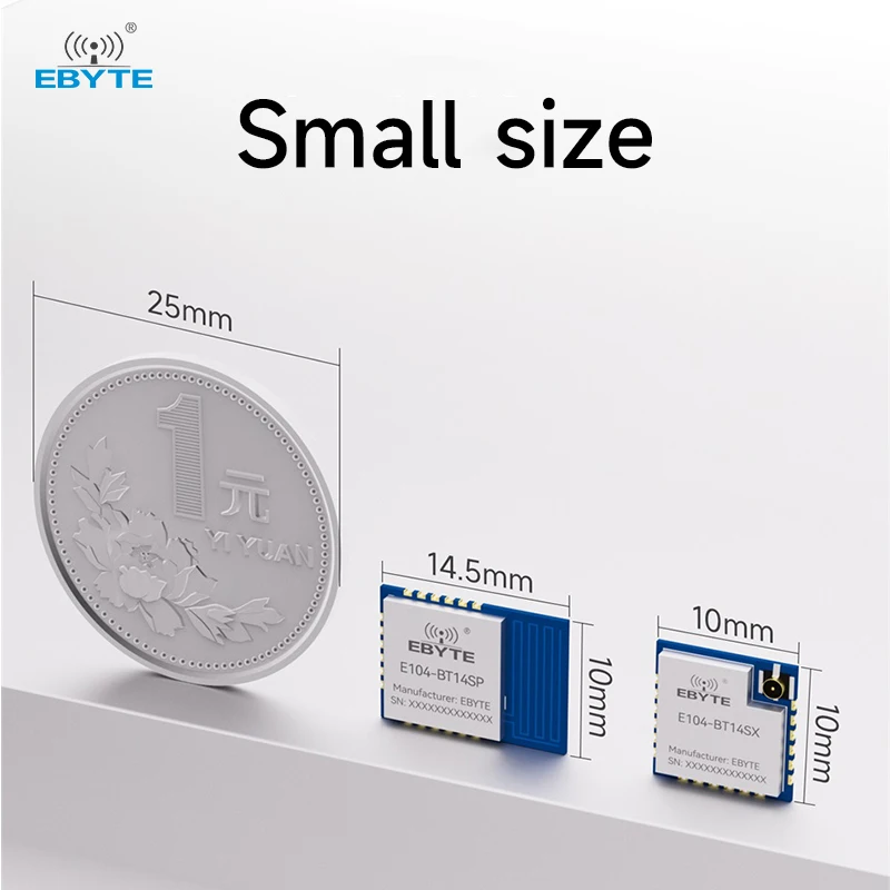 BLE 5.4 Module Blue-tooth to Serial EBYTE E104-BT14 Series Slave Role UART 9dBm 200m Compact Size 2.5V-5.5V SMD Module