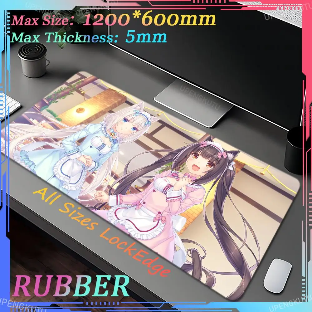 

Коврик для мыши N_Nekopara Office Accessories, 1200X600X5MM, увеличенный, для киберспорта, игровой, для компьютерных геймеров