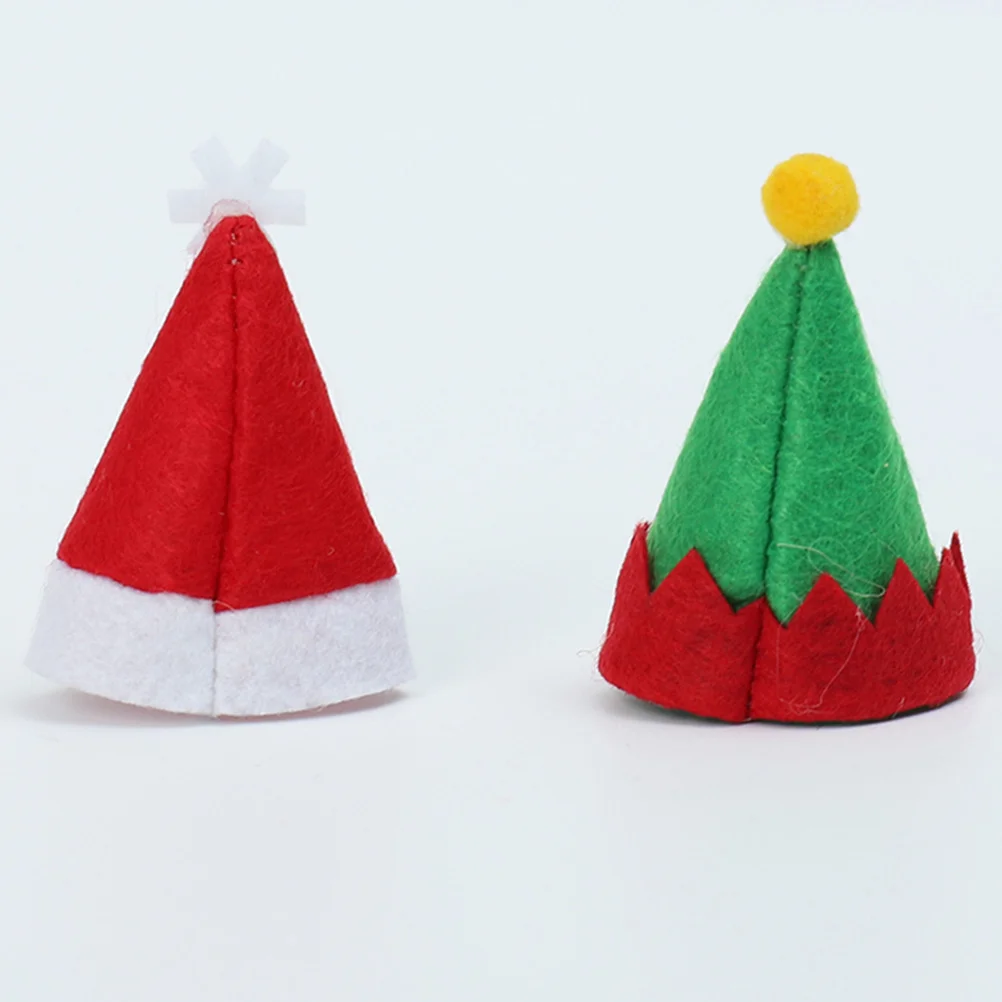 

6Pcs Christmas Hats Candy Caps Nonwoven Fabric Party Decor Holiday Supplies for Home Store Lollipop Hat
