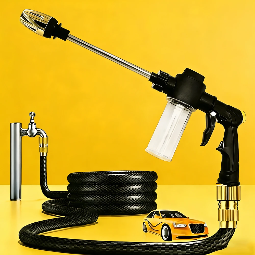 

NEW High-Pressure Car Cleaning Water Gun Garden Hose Nozzle Watering Hose Sprayer Cleaning Lawn Watering Tools Black