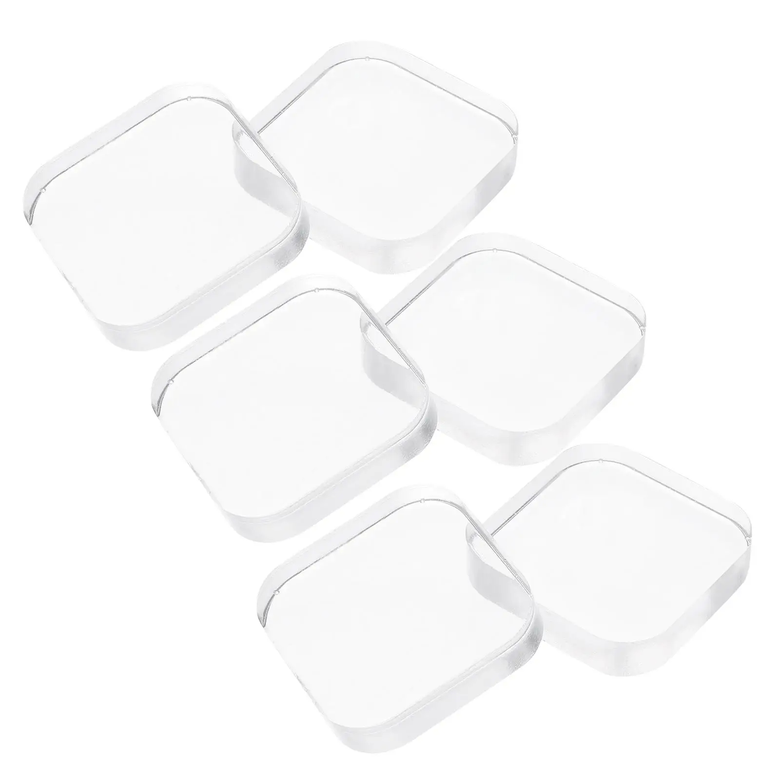 6 ชิ้นล้างกันชนประตูผนังป้องกันแผ่นกาวตู้เย็นลูกบิดป้องกันเงียบโปร่งใสป้องกันการชนกันประตู RV