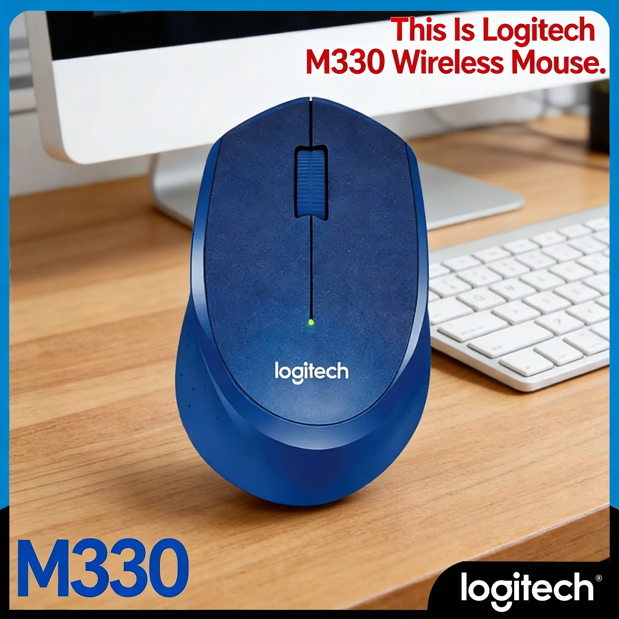 

Logitech M330 2.4G Wireless Mouse Mini USB Receiver Stable Connection Office Use