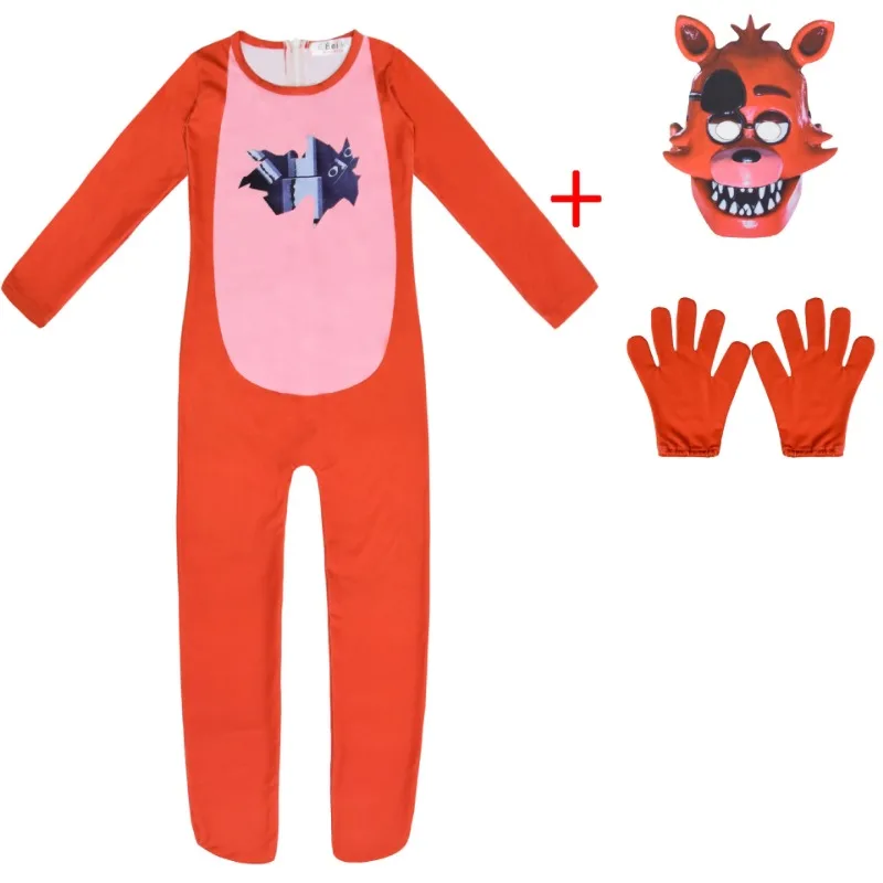 Verschrikkelijk Halloween Kostuum Voor Kinderen Vijf Nachten Scp Foundation Jumpsuit Cosplay Nachtmerrie Bonnie F-Fnaf Game Xtmas Cadeau Voor Kinderen