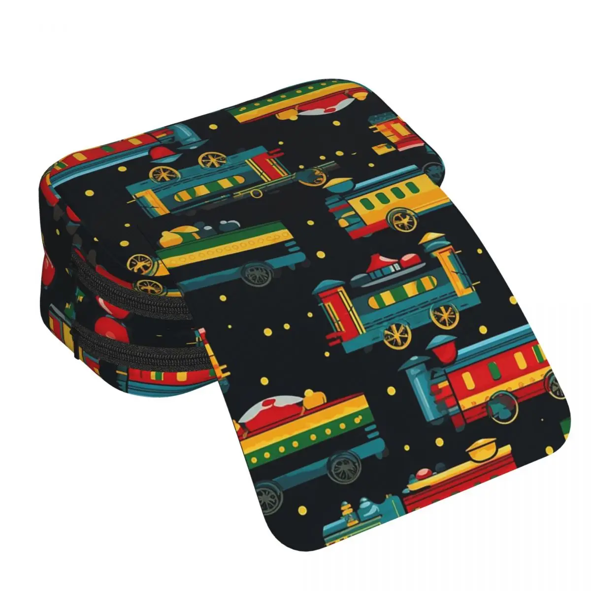 Cartoon Train Models Display Design Pencil Case for Boys Girls School Pen Box Pencil Bag Stationery Supplies Pen Holder Bag