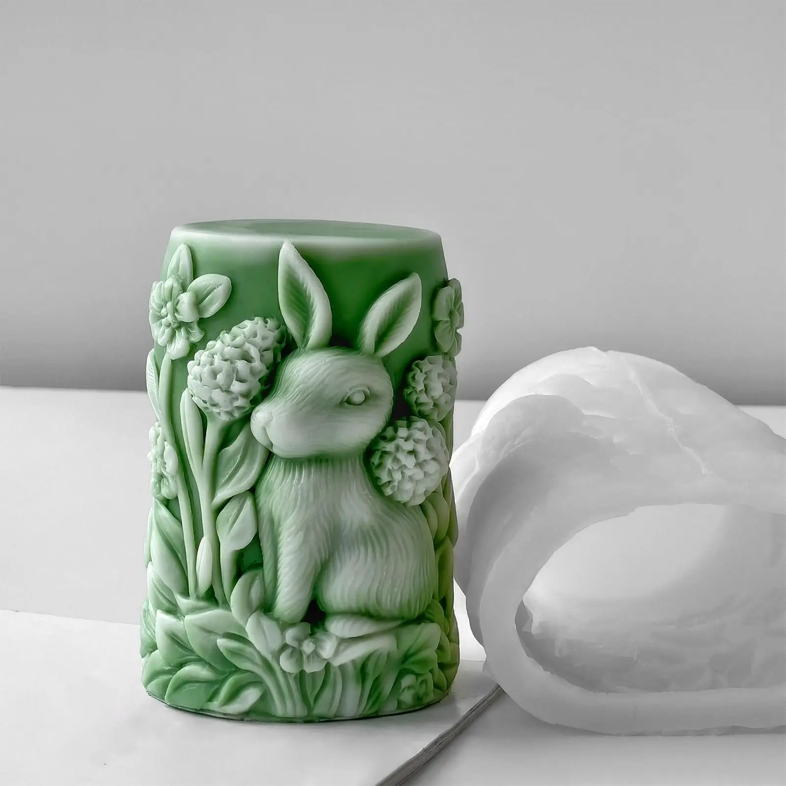 

Формы для свечей, кролик, цветок, цемент, художественное ремесло, литье мыла, восковая форма для домашней комнаты, украшение свадебного обеденного стола