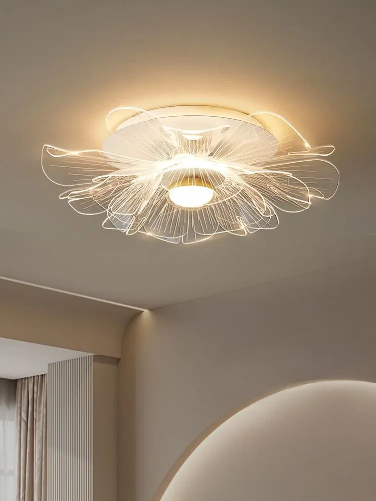 Bedroom ceiling light Modern minimalism Master bedroom study Cream wind Petal wedding room lamp